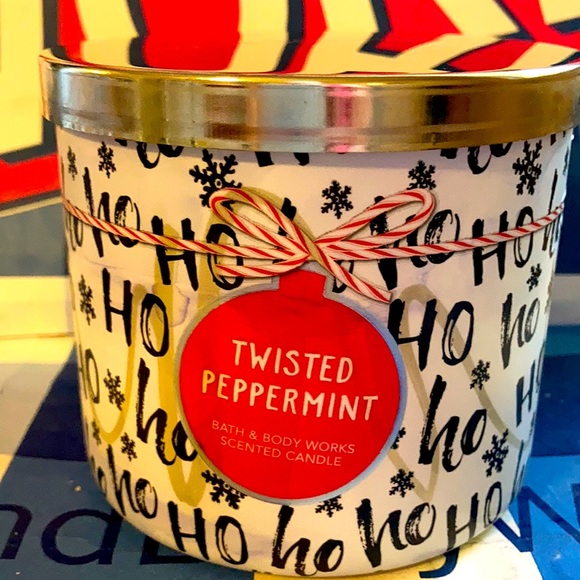 B&BW Twisted Peppermint Candle